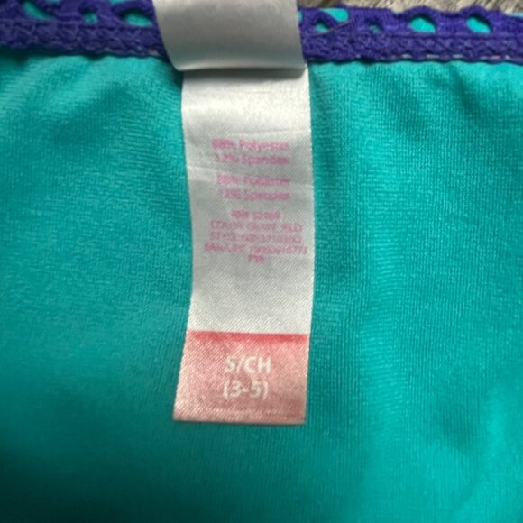 No Boundaries Teal & Purple Bikini Two Piece Swim Suit ((Small 3-5)) - Picture 4 of 4